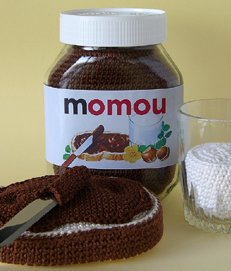 Crochella: crocheted Nutella. Original recipe by Momou!