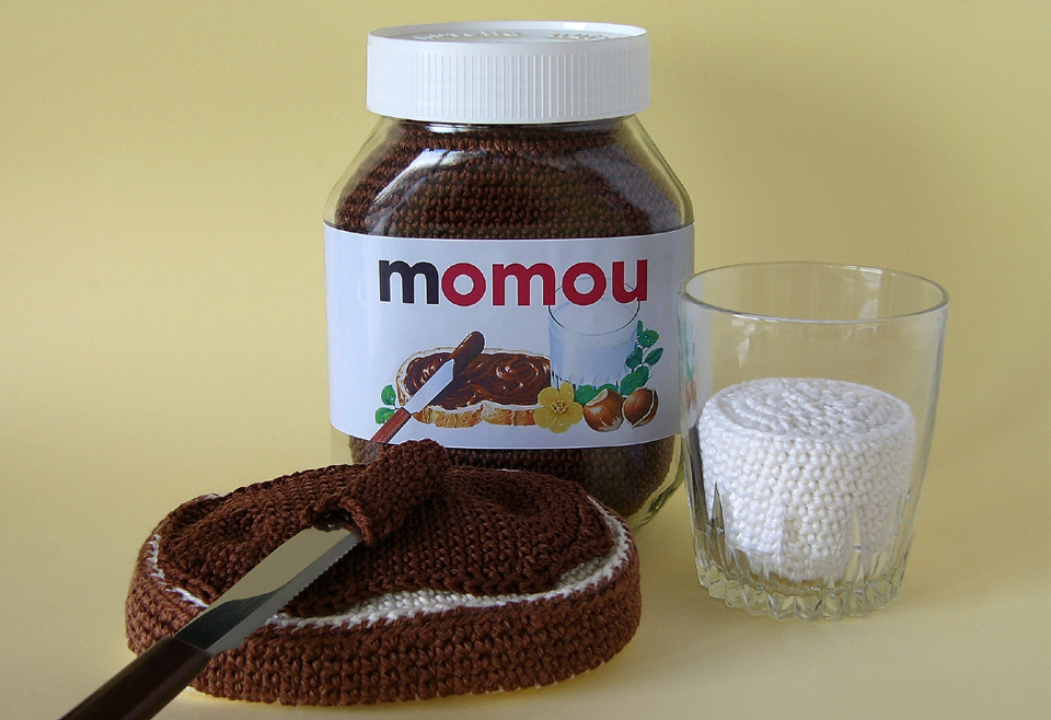 Crochella: crocheted Nutella. Original recipe by Momou